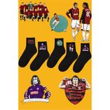 Rabona Fashion Dünya Futbol Karması 5'li Taraftar Çorabı - Standart - Siyah