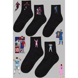 Rabona Fashion Lionel Messi 5'li Futbol Çorap Seti - Standart - Siyah