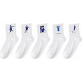 Rabona Fashion London Blue Legacy 5'li Futbol Çorap Seti - Standart - Beyaz