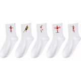 Rabona Fashion North London Red Legends 5'li Futbol Çorap Seti - Standart - Beyaz