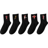 Rabona Fashion North London Red Legends 5'li Futbol Çorap Seti - Standart - Siyah