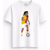Rabona Fashion Sacha Boey Aslan Ruhlu Retro T-Shirt - Beyaz