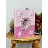 Rabsev 10X15CM 200 Fotoğraf Kapasiteli Lüks Çerçeveli Bebek Fotoğraf Albümü RSPP46200-P - Çok Renkli