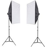 Rabsev 2'li Softbox Aydınlatma Seti 50x70 CM 2 Metre Beyaz Işık Ayağı - Fotoğraf Video YouTube Canlı Yayın