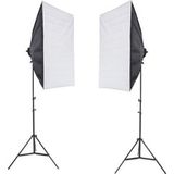 Rabsev 2'li Softbox Aydınlatma Seti 50x70 cm 2 Metre Işık Ayağı Fotoğraf Video YouTube Canlı Yayın