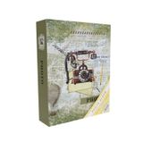 Rabsev Fotoğraf Albümü 10x15cm 200 Fotoğraf Kapasiteli Renkli Antika Telefon Desenli Anı Albümü