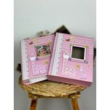 Rabsev Rs031 Bebek Fotoğraf Albümü 10x15cm 200 Fotoğraf Kapasiteli Kutulu Pencereli Bebek Albüm Pembe