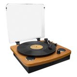 Raca T202 USB-BT 3.5 MM Müzik Kutusu Ahşap Pikap Kahverengi