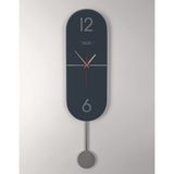 Racart Ultra Sessiz Sarkaçlı Saat, Mutfak Saati, Ofis Saati, Salon Saati, Çakıl - Antrasit - 75 cm