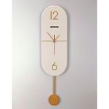 Racart Ultra Sessiz Sarkaçlı Saat, Mutfak Saati, Ofis Saati, Salon Saati, Çakıl - Gold - 75 cm