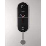 Racart Ultra Sessiz Sarkaçlı Saat, Mutfak Saati, Ofis Saati, Salon Saati, Çakıl - Gri - Siyah - 90 cm
