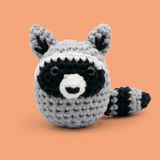 Raccon Tığ Kiti Yeni Başlayanlar Için Videolu Peluş Amigurumi Örgü Oyuncak Seti - Çok Renkli