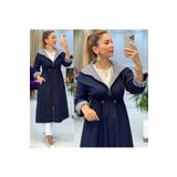 RACE FASHİON Çizgili Bondit Kumaş Su Geçirmez Trençkot 120 cm Rc5010