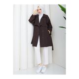 RACE FASHİON Yarı Astarlı Torino Kumaş Oversize Trençkot RC3136