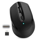 RaceGT USB C kablosuz fare, MacBook Air/Pro için C tipi sessiz fare, 2.4G kablosuz bilgisayar faresi, 6 düğmeli ve 3 ayarlanabilir DPI ile Mac, dizüstü bilgisayar, masaüstü bilgisayar, bilgisayar için