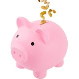 Rachan Erkek ve Kız Çocuklar için Büyük Kumbara, Kırılmaz Plastik Domuz Para Bankaları, Kırılmaz Bozuk Para Bankası, Çocuklar için Doğum Günü Festivali Pratik Hediyeler (Pembe)