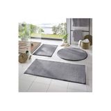 Rachel Carpet 3'lü Banyo Halısı Peluş Post Halı Klozet Takımı Açık Gri 50x90/50x60/50x50 (Yuvarlak)