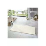 Rachel Carpet Banyo Paspası 1 Adet 50x80 Peluş Kaymaz Taban Yıkanabilir Banyo Halı Banyo Paspası, Krem