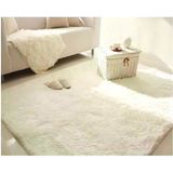Rachel Carpet Krem Rengi Lüks Raschel Kaymaz Taban Peluş Halı Yolluk, 160 x 170