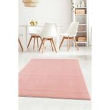 Rachel Carpet Pembe Lüks Raschel Kaymaz Taban Peluş Halı Yolluk, 120 x 760
