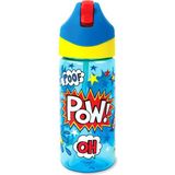 Rachel Ellen Design Super Hero Desenli Çocuk Pipetli Suluk 350ML - Standart