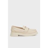Rachel Hakiki Deri Loafer Bayan Ayakkabı 24K001R33105 KREM