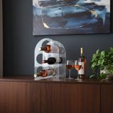 Rack And Cork 5 Şişelik Akrilik Şarap Rafı – Şeffaf 5 mm Şişe Standı