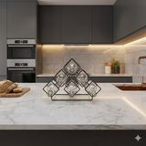 Rack And Cork - 6 Şişe Kapasiteli Şaraplık Rafı | Modern Şarap Depolama I Masaüstü Şarap Rafı