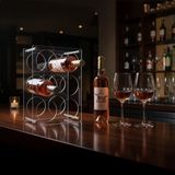 Rack And Cork 6 Şişelik Akrilik Şarap Rafı – Şeffaf 5 mm Pleksiglas Standı | Tezgah Üstü Şişe Rafı