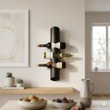 Rack And Cork - Modern Metal Şarap Rafı - Dikey 3 Şişelik Şaraplık - Minimalist Ev Dekoru