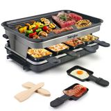 Raclette 8 Kişilik, Raclette Grill 4 6 Kişilik, 8 Tavalı, 1500W