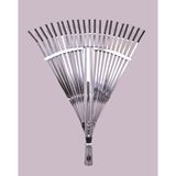 Raco 53731 45 cm Ahşap Saplı Metal Çim ve Yaprak Toplama Tırmığı