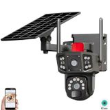 Radex RX-36S4G Solar Smart Güvenlik Kamerası 4G Sim 2 Kameralı 3+3mp Wi-Fi Ptz Renkli Gece Görüş Dış Mekan