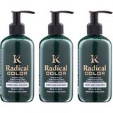 Radical Color New 25/emerald Amonyaksız Su Bazlı Saç Boyası 250 ml 3 Adet Zümrüt Yeşili - Renk Kodu