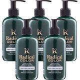 Radical Color New 25/emerald Amonyaksız Su Bazlı Saç Boyası 250 ml 5 Adet Zümrüt Yeşili - Renk Kodu