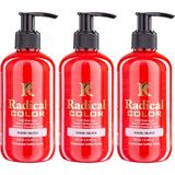 Radical Color New 25/salmon Amonyaksız Su Bazlı Saç Boyası 250 ml 3 Adet Somon - Renk Kodu