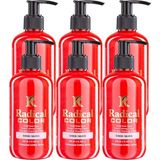 Radical Color New 25/salmon Amonyaksız Su Bazlı Saç Boyası 250 ml 6 Adet Somon - Renk Kodu