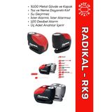 Radikal Rk9 Motosiklet Disk Kilit Alarmı 120Db Güçlendirilmiş Su Geçirmez Kilit