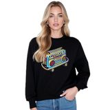 Radio Unisex Sweatshirt (50, Siyah, XL)