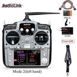 Radiolink AT10 Iı Radio Kontrol Uzaktan Kumanda &R12DS Alıcı + Prm-01 Telemetri Sensör - Gri ( 4km Kontrol Mesafesi ) - Siyah
