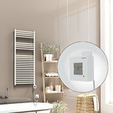 Radiva Barbados Elektrikli Havlupan 500x1200 Beyaz Parlak (ktx1 Termostat) 600w Spiral Kablolu