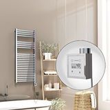 Radiva Barbados Elektrikli Havlupan 500x1200 Krom (ktx3 Termostat) 600w Spiral Kablolu Renksiz