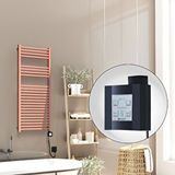 Radiva Barbados Elektrikli Havlupan 500x1200 Rose Gold Parlak (ktx4 Termostat) 600w Spiral Kablolu Altın
