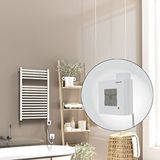 Radiva Barbados Elektrikli Havlupan 500x800 Beyaz Parlak (ktx1 Termostat) 600w Spiral Kablolu