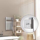 Radiva Barbados Elektrikli Havlupan 500x800 Krom (ktx3 Termostat) 300w Spiral Kablolu Renksiz