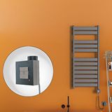 Radiva Bora Bora Elektrikli Havlupan 500x1200 Antrasit Ktx1 600 Watt Spiral Kablolu