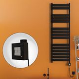 Radiva Bora Bora Elektrikli Havlupan 500x1600 Mat Siyah Ktx1 1000 Watt Spiral Kablolu