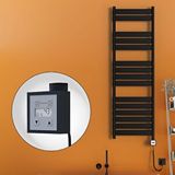 Radiva Bora Bora Elektrikli Havlupan 500x1600 Mat Siyah Ktx3 1000 Watt Spiral Kablolu