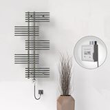 Radiva Fiji Elektrikli Havlupan 650x1250 Krom (ktx3 Termostat) 300w Spiral Kablolu Renksiz