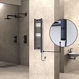 Radiva Haiti Elektrikli Havlupan 300x1000 Düz Antrasit (oned On/off ) Sağ 300w